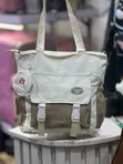 Multi-Pocket Canvas Tote Bag - 1