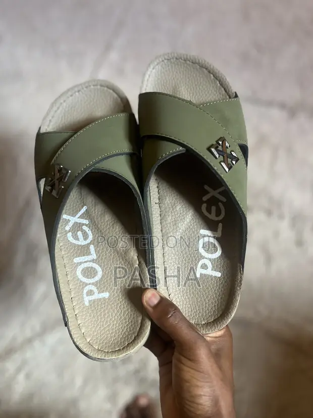 Men's Green Leather Casual Sandals - Size 41 - 1