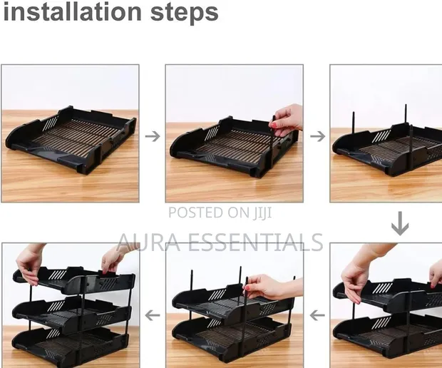 3 Tier Modern Document Tray Organizer - 1