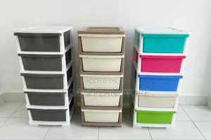 5 Tier Plastic Cabinet Drawer Trolley