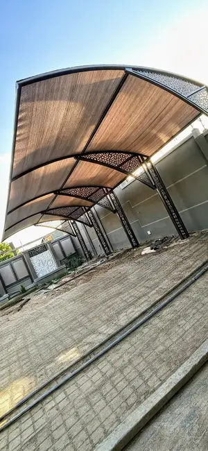 Multi-Bay Cantilever Arched Carport Shade