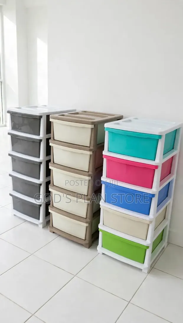 Brand New 5-Drawer Plastic Trolley Organizer - 1