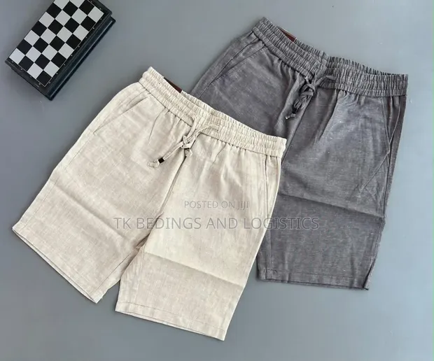 Men's Casual Linen Shorts - 1