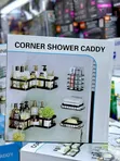 5-Piece Black Metal Corner Shower Caddy Set - 2