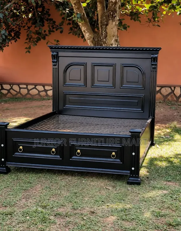 Modern Mahogany Beds - Black - 1