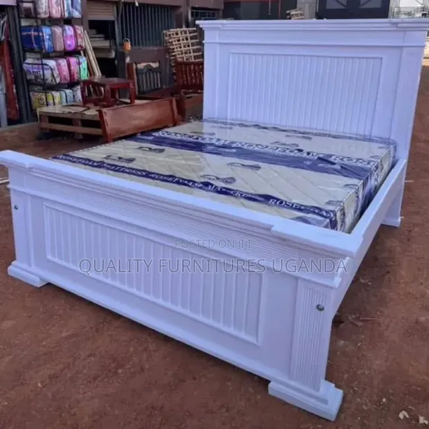 5x6 White Tile Bed Frame - 1