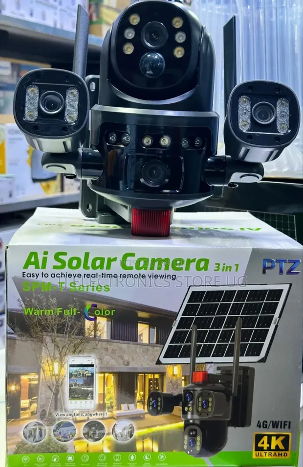 PTZ 3 Lens AI Solar Camera - 1