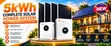 5kWh Lakeside Hybrid Solar Energy System Full Kit - 1