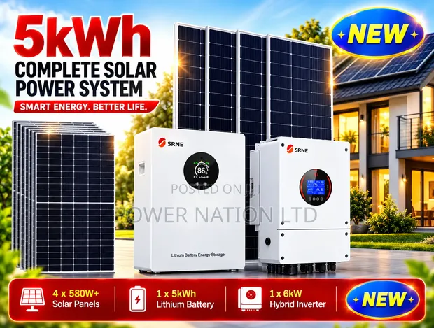5kWh 48V SRNE Megasun Hybrid Solar System Kit - 1