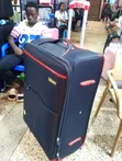 Original Prince Extra Large Cloth Suitcase (Black & Red) - 3
