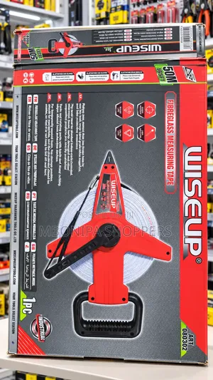 WISEUP 50M Heavy-Duty Fibreglass Measuring Tape