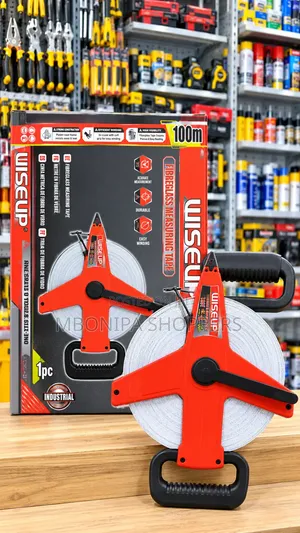 WISEUP 100M Fiberglass Measuring Tape - Industrial Heavy-Duty Reel
