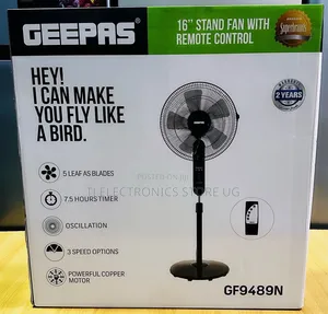 Geepas 16" Stand Fan with Remote