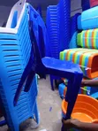 Brand New Armless Chairs - Blue - 4