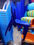 Brand New Armless Chairs - Blue - 5