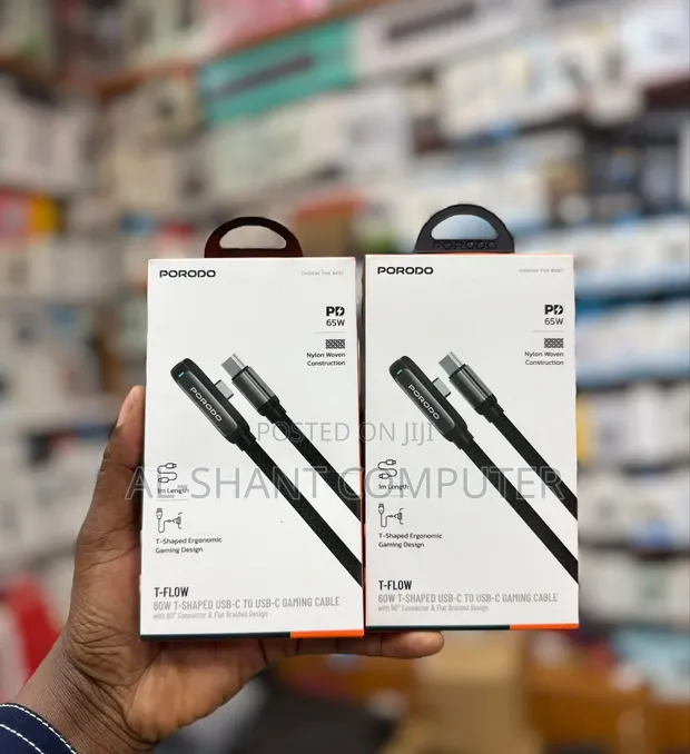 Porodo T-Flow 60W USB-C to USB-C Cable - 1