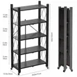 Black 5-Tier Foldable Kitchen Rack - 1