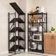 Black 5-Tier Foldable Kitchen Rack - 2