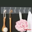 Strong Self-Adhesive Transparent Wall and Door Hook Rack (6 in 1) - 2