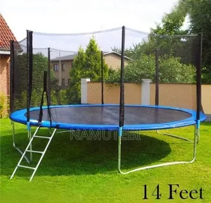 14ft Outdoor Trampoline with Safety Enclosure
