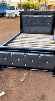 Beautiful 4x6 Leather Bed Frame - 1