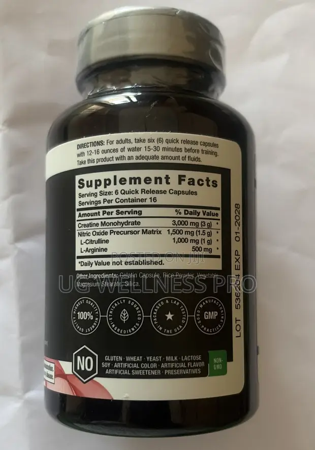 Berkshire Labs Nitric Oxide Max Precursor With Creatine 100 Caps - 1