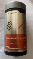 Horbaach Vitamin D3 K2 with Magnesium, Zinc & Quercetin - 120 Veg Caps - 2