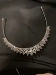 Elegant Silver Crystal Floral Bridal Tiara - Wedding Crown - 3