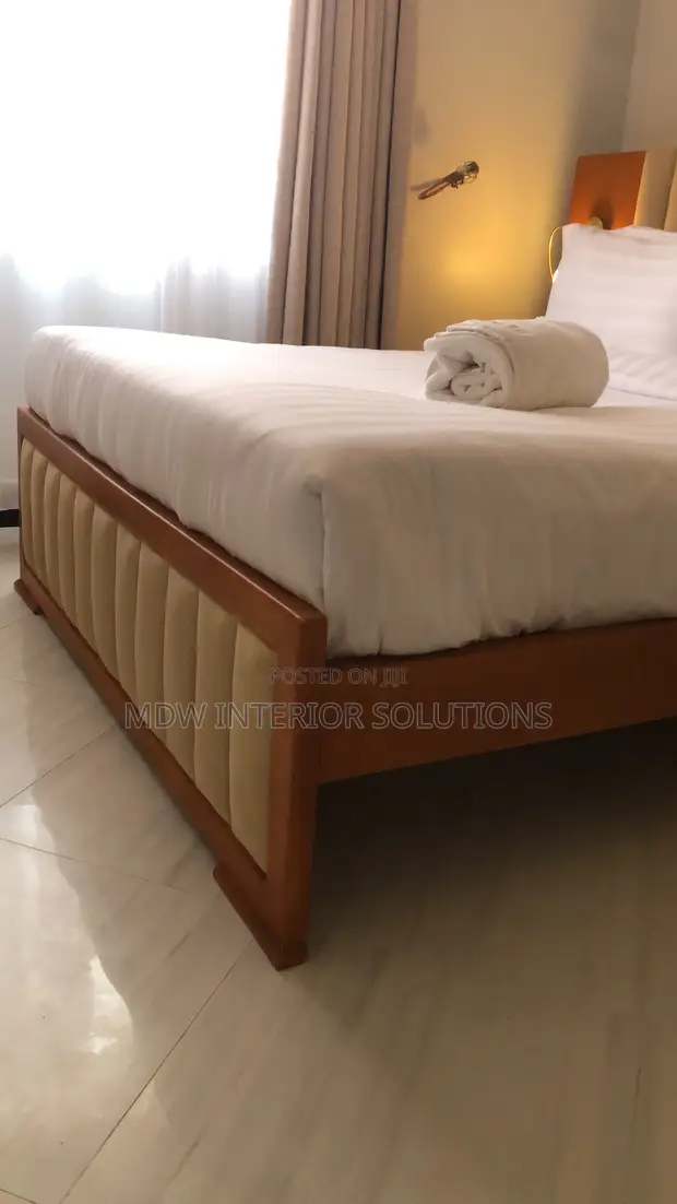 Executive 6x6 Wooden Bed with Integrated Lights & Sockets - 1