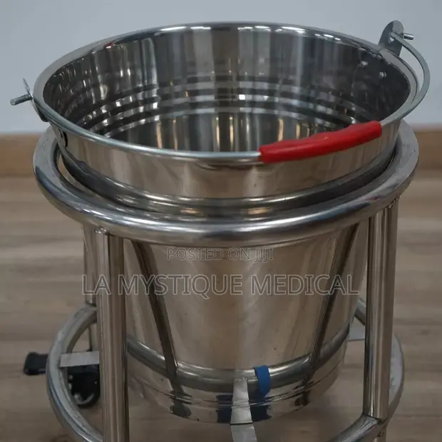 Stainless Steel Medical Placenta Bucket with Mobile Stand - 1