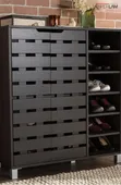 Modern Shoe and Bag Rack with Sliding Doors - 2