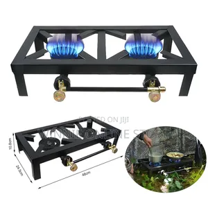 Heavy-Duty Dual-Burner Gas Stove