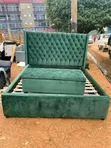 Modern Fabric Bed with Ottoman Storage - 2
