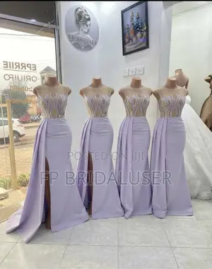 Purple Satin Mermaid Bridesmaids Dresses