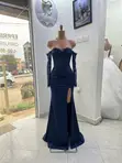 Purple Satin Mermaid Bridesmaids Dresses - 2
