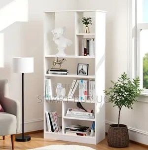 Brand New 2-Door Book Shelf - White Glossy