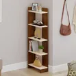 5-Tier White Wooden Book Shelf - 2