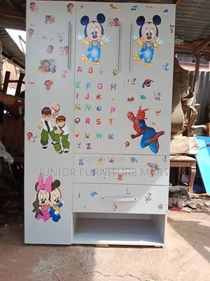 Modern Kids Two-Door Wardrobe with Drawers