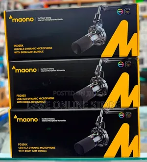 Maono PD200X USB/XLR Dynamic Microphone with Boom Arm Bundle