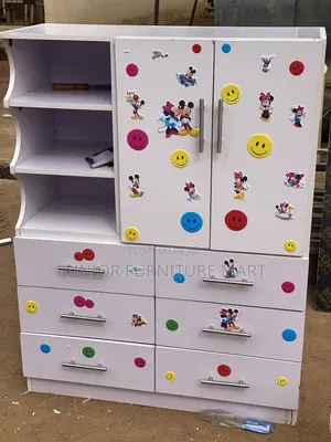 Luxurious Kids Wardrobe with Side Shelves