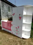 Luxurious Kids Wardrobe with Side Shelves - 2