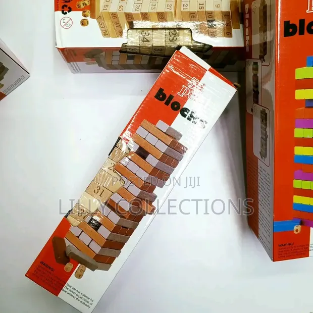 Family Jenga Blocks - Coloured & Numbered - 1