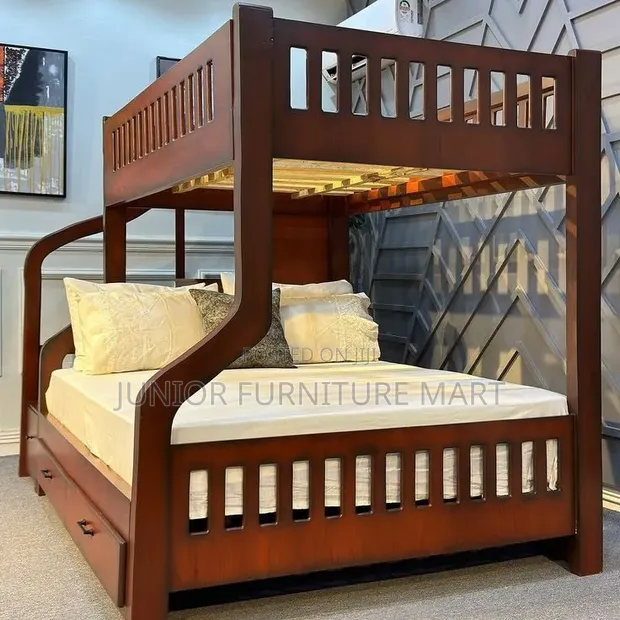 Modern Hardwood Double Decker Bed - 1