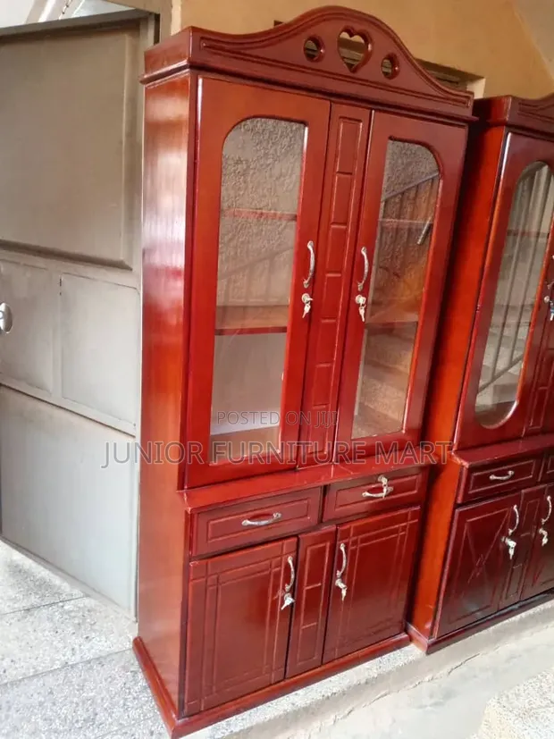 Modern Hardwood Cupboard with Drawers - 1