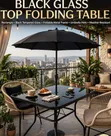 Black Glass Hanging Table - 1