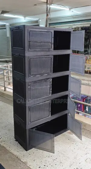 Foldable Wardrobe - 5 Layer Black Edition