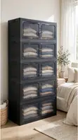 Foldable Wardrobe - 5 Layer Black Edition - 2