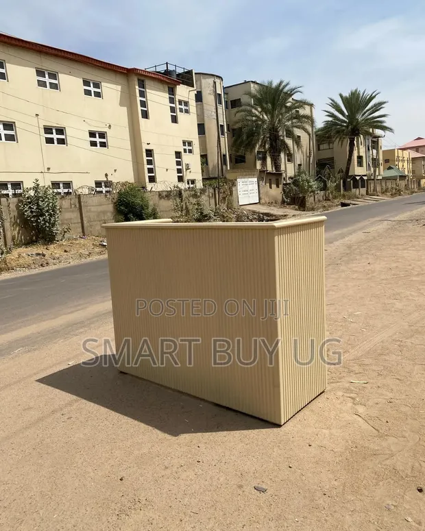 5ft White Wooden Reception Desk - 1