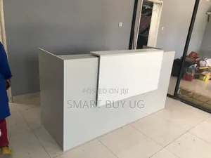 1.6m Modern White & Gray Reception Desk