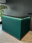 Brand New L-Shape Executive Reception Desk - Black & Green - 1